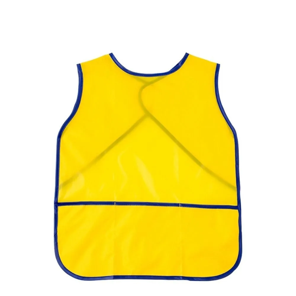 

Craft Activity Nylon Kids Art Smock with 3 Pockets Waterproof Painting Aprons Reusable Convenient Kids Apron Cook