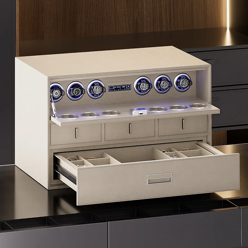 

Wardrobe rocker mechanical watch rotation placer watch rotator watch swing winder machine storage light luxury style