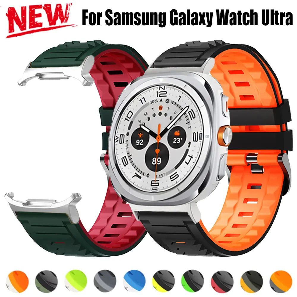 Silikonarmband für Samsung Galaxy Watch 8 9 40 mm 44 mm/Galaxy Watch Ultra 47 mm Armband für Samsung Galaxy Watch 8Classic 46 mm Correa