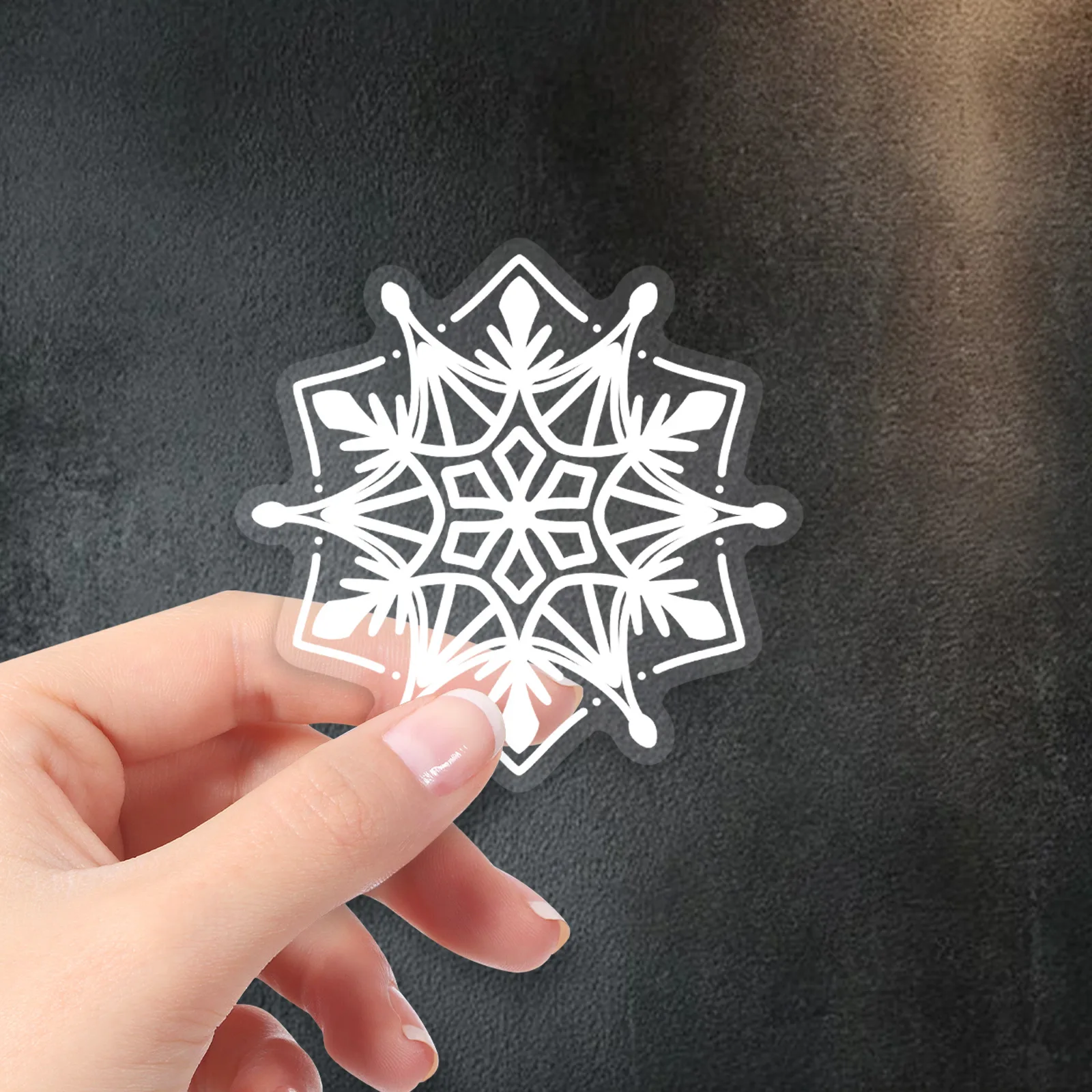 10/50 قطعة ندفة الثلج الإبداعية شفافة الكرتون ملصق مضحك الكرتون صائق رسمت باليد عيد الميلاد نافذة زينة ألعاب أطفال