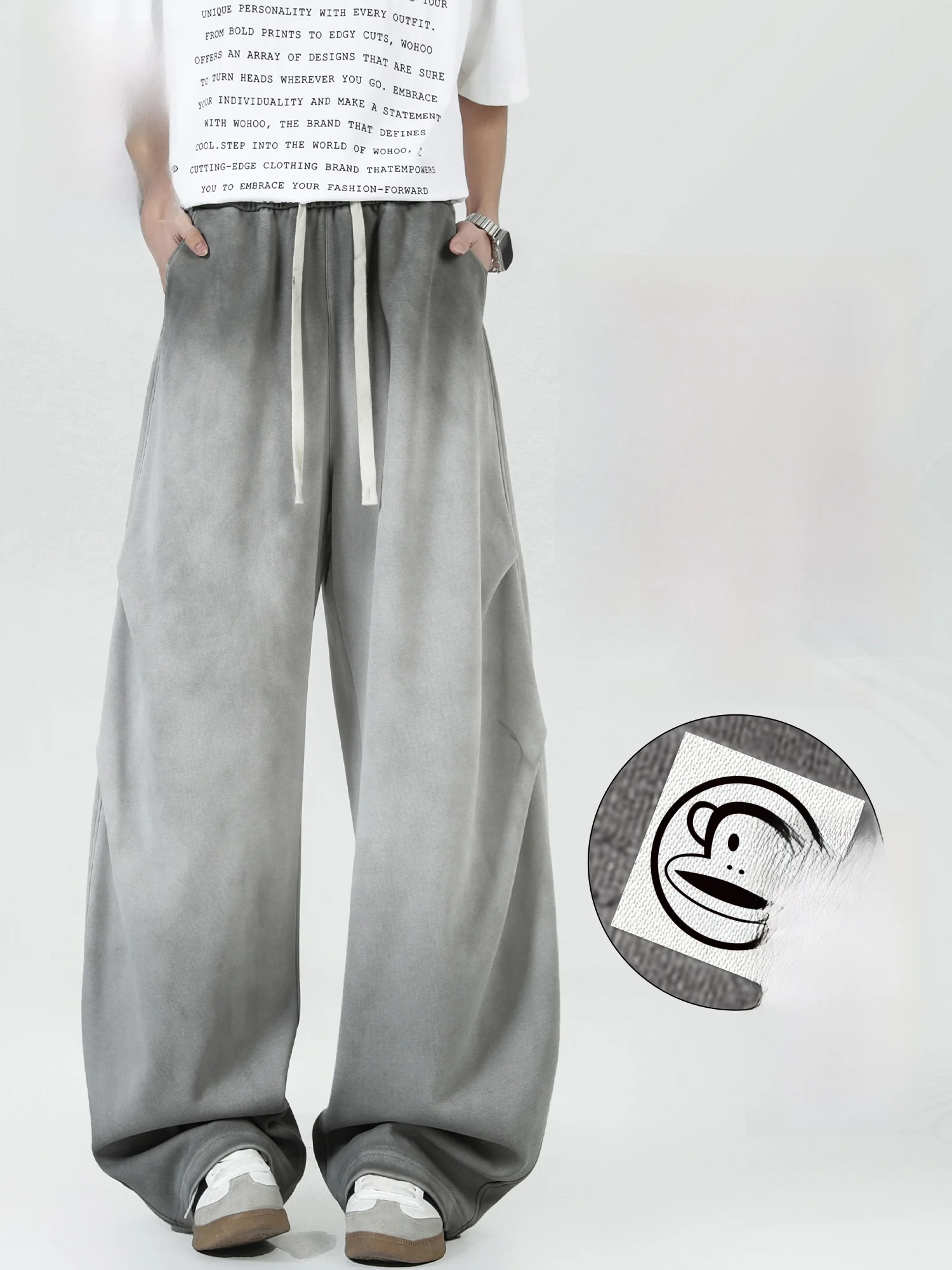 

Мужские повседневные спортивные брюки Paul Frank American Style с флисовой подкладкой, карманами-карго, шнурком и складками