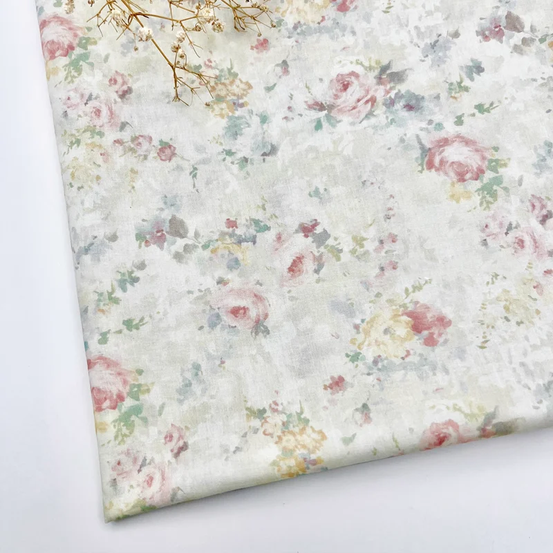 

143cm*50cm Cotton Floral Style Suitable For Handmade DIY Dress Pajamas Fabric