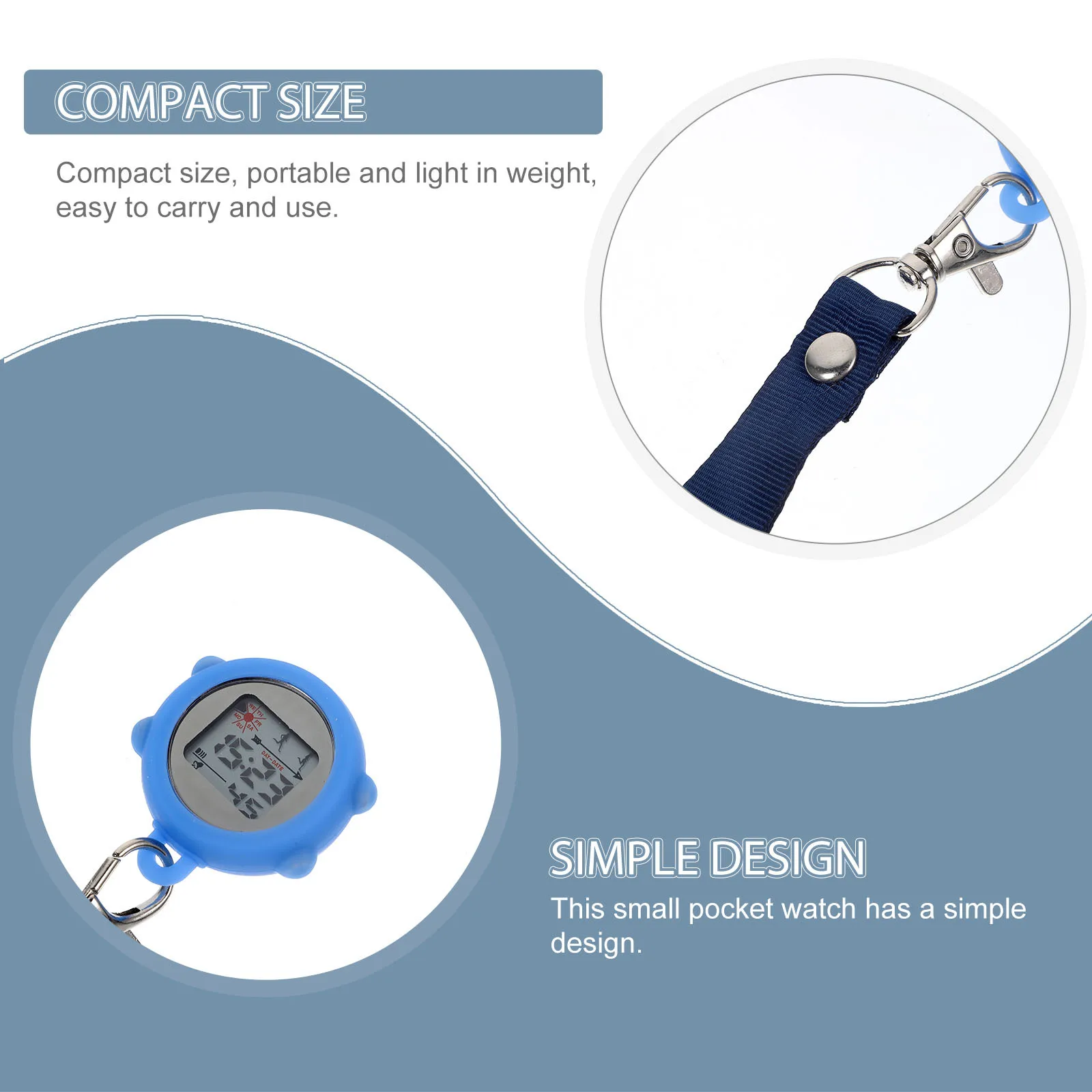 

Electronic Nurse Watch Round Glow Medical Pocket Watch For Women Men Student Nurse Gift Portable