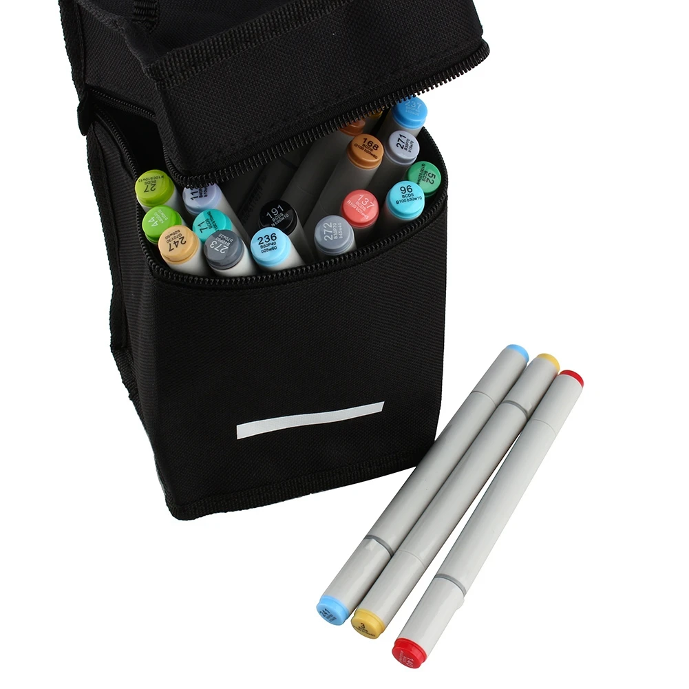 

Yosoo Finecolour Ef101 Set Artist Colored Marker Pen Sketch Manga Graphic Paint + Storage Pouch Bag For Starter Or Students (48