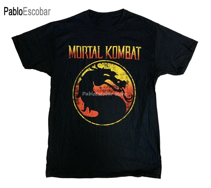 men cotton tshirt new man bigger size teeshirt Mortal Kombat Vintage Logo Adult Graph T Shirt Custom Graph Tees Tee Shirt