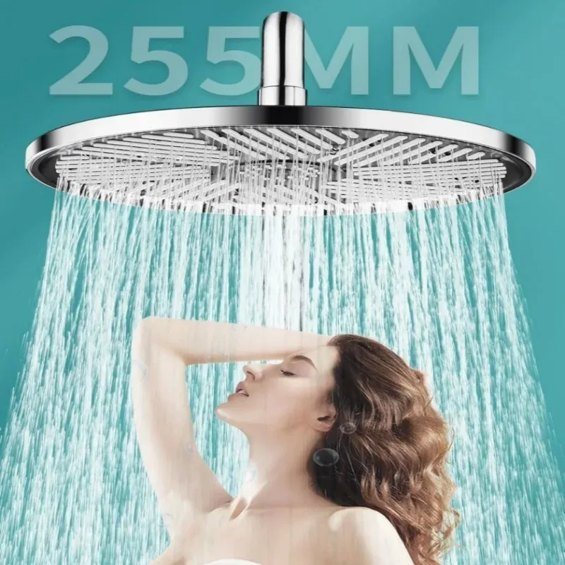 Luxury 10inch High Pressure Rainfall Showerhead 3 Modes Handheld Shower Head Combo Anti-clog Nozzles Water Saving Overhead Spray