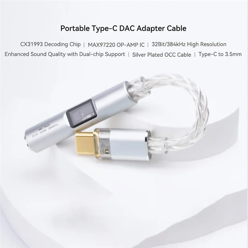 FFYY-Chip MAX97220 OP-AMP IC intégré Hifi Portable type-c DAC amplificateur avec NK1 MAX CX31993 câble adaptateur plaqué argent OCC