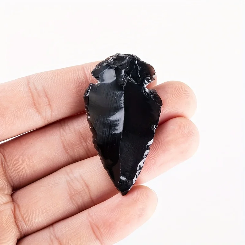 1PC Obsidian Arrow Natural Raw Stone Handmade DIY Pendant Necklace, DIY Crystal Jewelry DIY Necklace,DIY crafts,Jewelry Patterns
