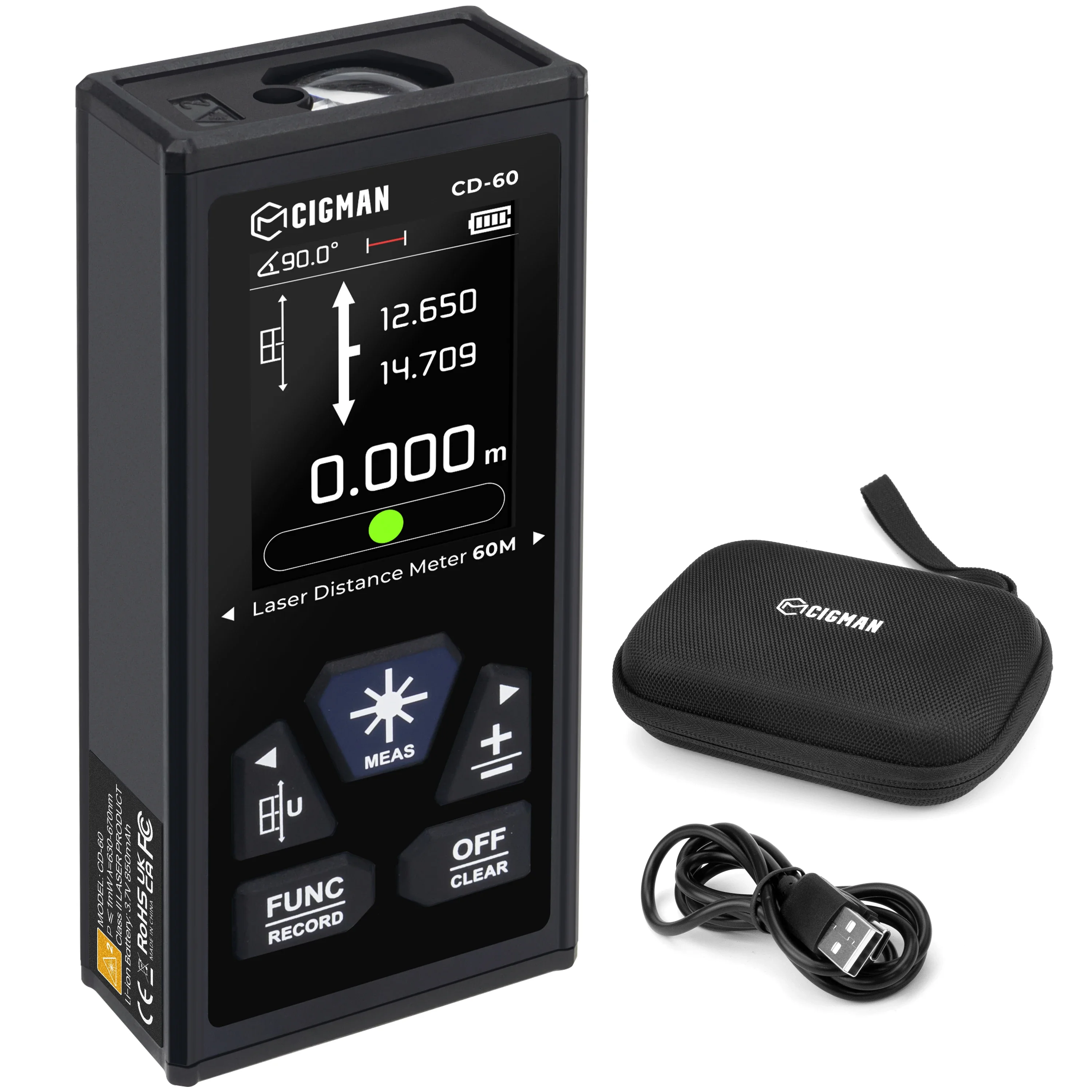 CIGMAN CD-60 Distance Meter Sensor Digital Distance Meter Hunting Rangefinder Highly Accurate Measure Rangefinder Laser