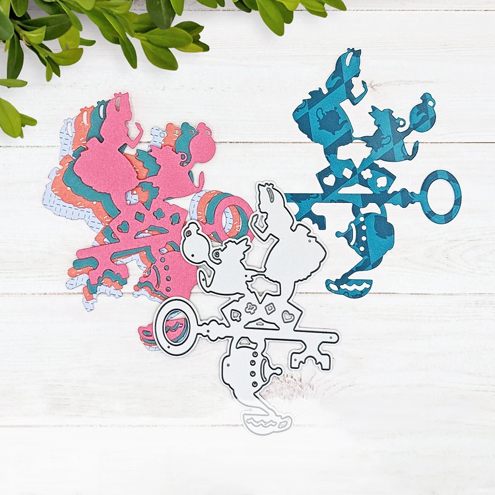 Alice On Key Cutting Dies Disney Diecuts for DIY Scrapbooking Paper Cards Crafts Making New 2023. Arrival