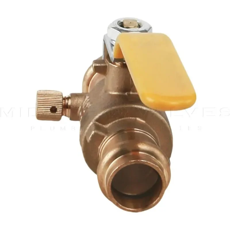 532VLV012D-5 Premium Press Ball Valve with Drain with 1/2 in. Connections, Brass (Pack of 5)