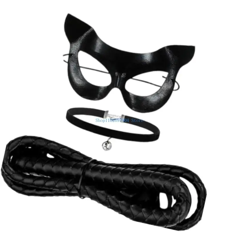 N7YF CATS Trang phục Phụ kiện Mèo Phụ nữ Trang phục giả mạo Mèo Mặt nạ chuông