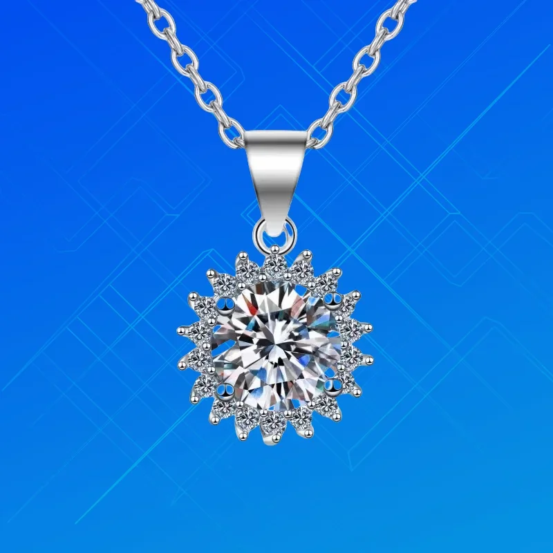 

Дизайнерское ожерелье для женщин из платины PT950 с бриллиантом из муассанита 0,5/1/2/3/5 карат, блестящий кулон, ювелирные изделия, подарок для девушки на каждый день