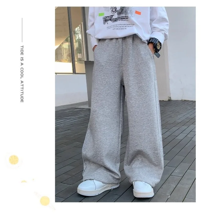 4-14 Jahre Jungen Jogginghose UNITIM 2026 Herbst Jugendliche Jungen Gerade Hose Lockerer Elastischer Bund Junior Jungen Vielseitige Hose – Detail 11