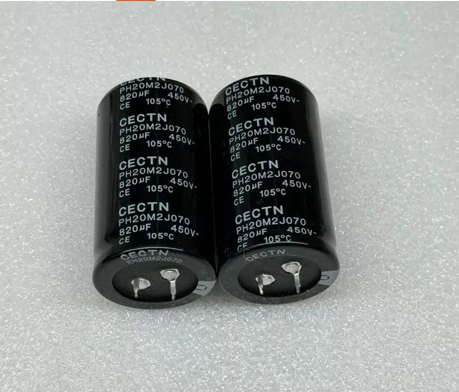 1pcs/lot 450V 820uf PE20M2J007 - Dimensions: 35*60mm - CE frequency converter electrolytic capacitor - 105℃ - Brand new