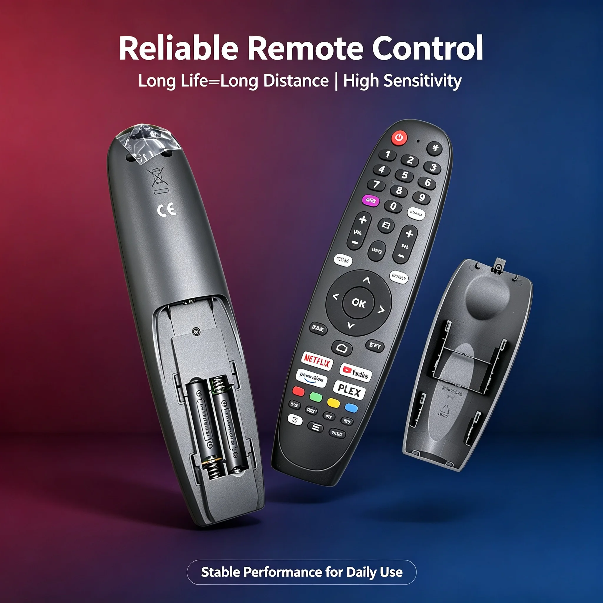 Remote Control SRC-4542 AN4513-C2-2 For Allview Diamant ENGEL FPS GRUNKEL QLIVE  Medion KYDOS Edenwood SMARTECH Cecotec LED TV