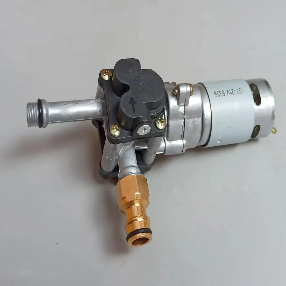 21V高圧洗浄機亜鉛合金ポンプヘッドプランジャーポータブルリチウム電源クリーナーアクセサリー洗車機ポンプホスト