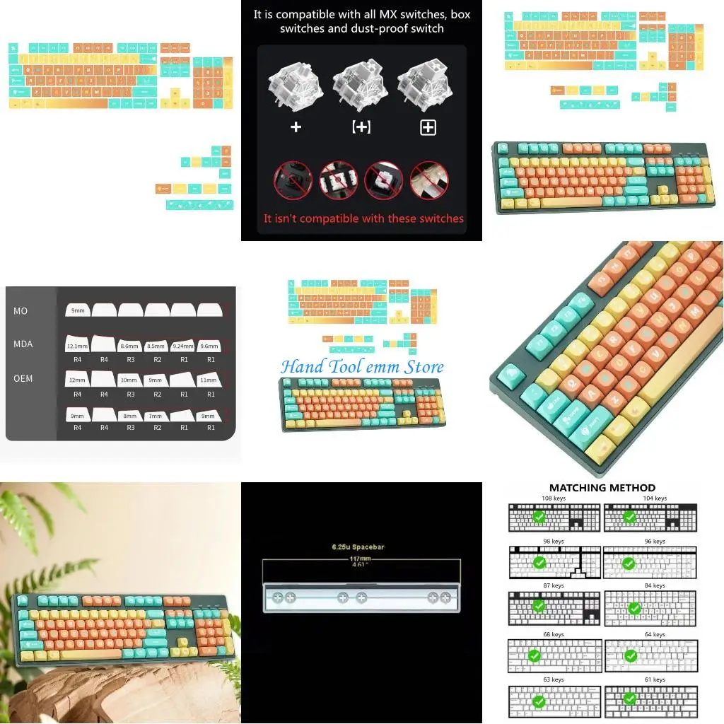 

H37F PBT Клюки Клюки Оранжевая Тема 131pcs Кейп -Кейп Тепловой сублимирован для механической клавиатуры