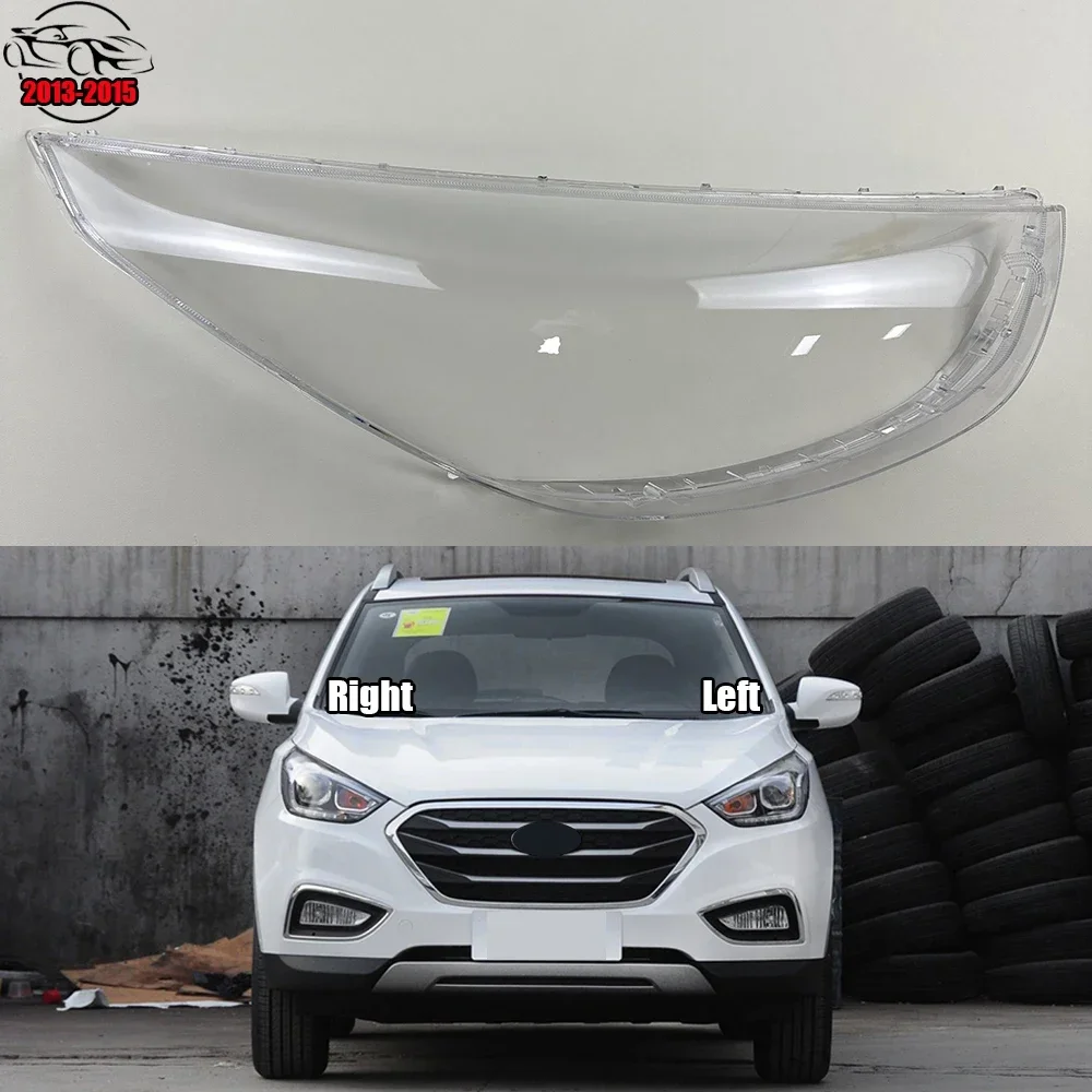 

For Hyundai IX35 2013 2014 2015 Front Headlamp Cover Lamp Shade Headlight Shell Lens Replace Original Lampshade Plexiglass