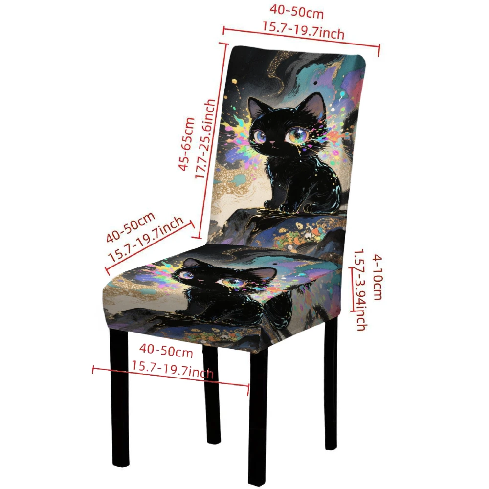 Highly Stretchable Dining Chair Covers with Adorable Animal Cartoon Patterns Stretchable Parsons Chair Covers for Home Decor
