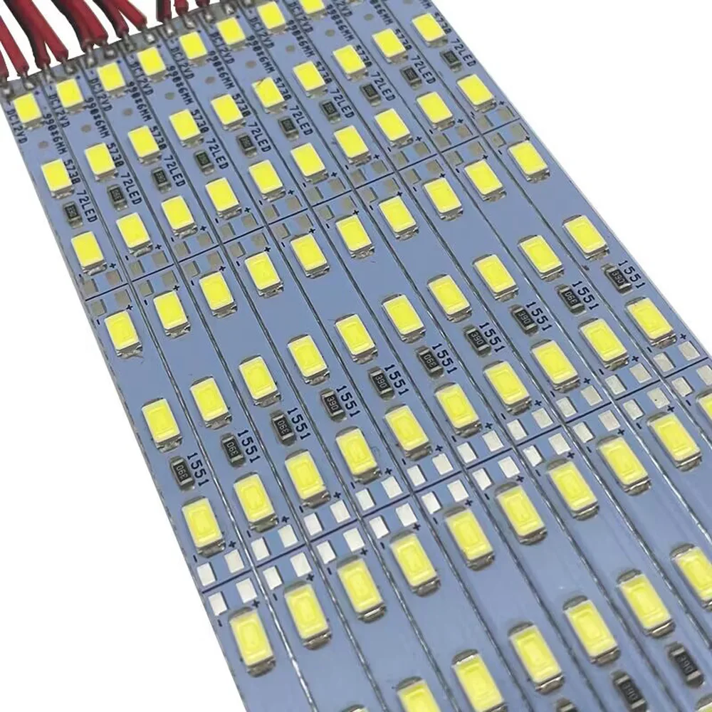 6MM PCB led bar light 6500K 3000K Warm Pure Whte SMD5730 DC12V LED hard Strip 50CM 20pcs