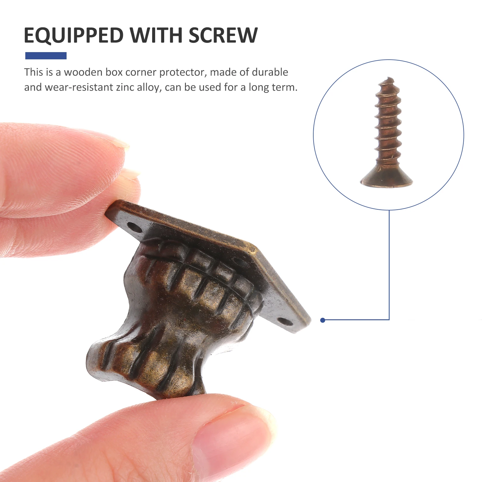 

20pcs Alloy Base Feet Retro Zinc Corner Protectors for Jewelry Box Wood Legs Decorative Hardware Furniture Components