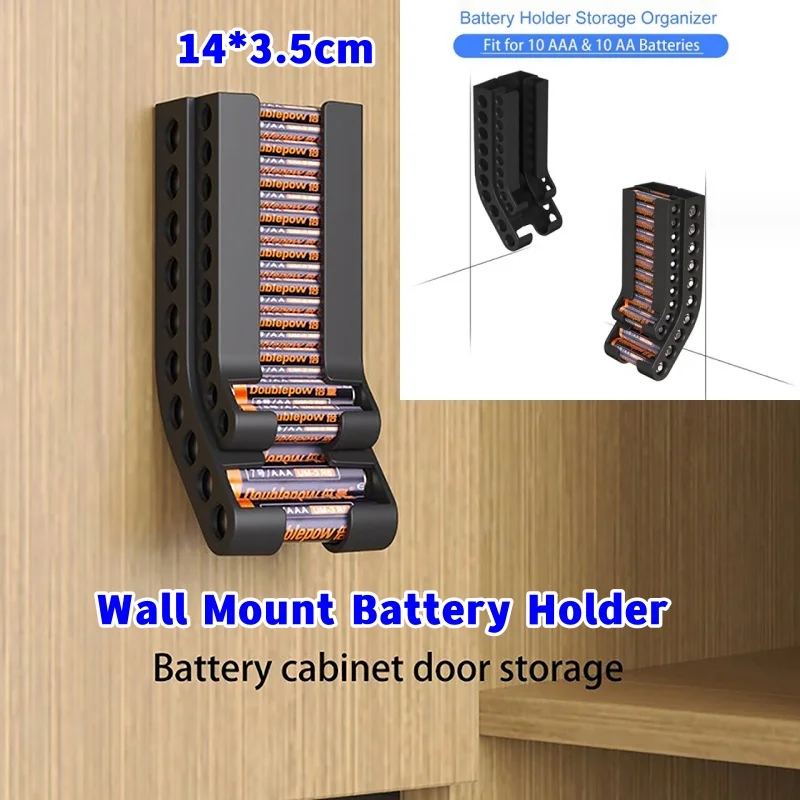 Battery Storage Organizer Combo Battery Organizer Storage Holder Small Battery Keeper Wall Holder Battery Dispenser Holder