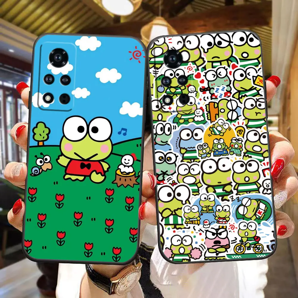 Cute F-Frog K-Keroppi Phone Case For Honor X50 X40 X30 X20 X10 X9 X9A X8 X7 5G V40 Magic 3 4 5 TPU Case Funda Coque Shell Capa