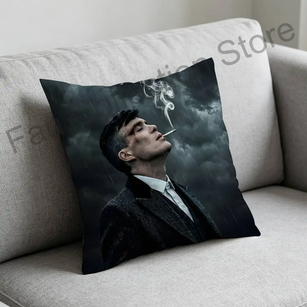 Thomas Moive P-Peaky B-Blinders Pillow Case Cushion Cover Home Decor Birthday Gift Pillowcover