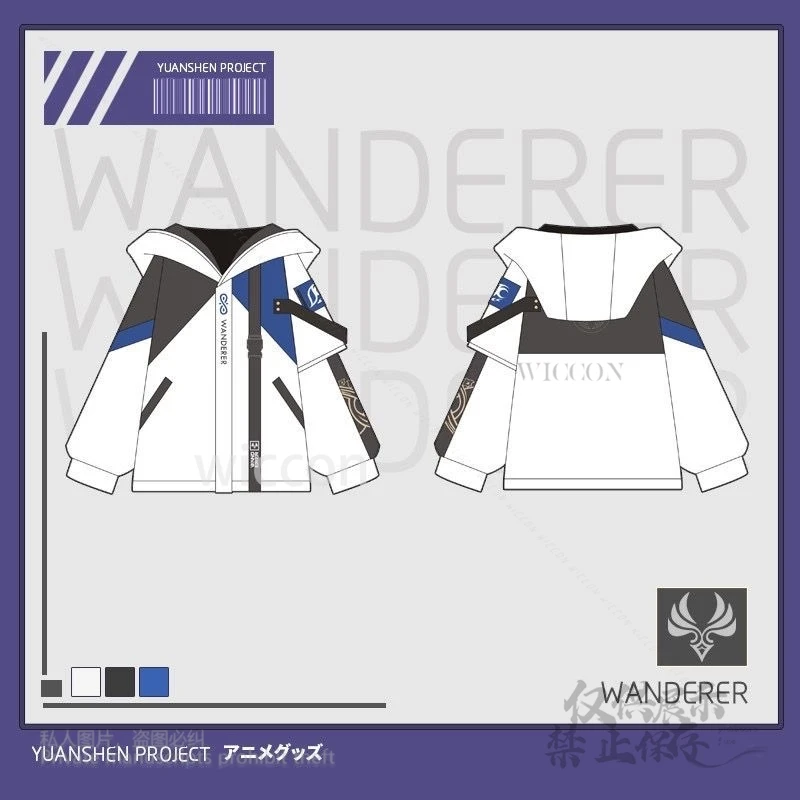 Anime jogo genshin impacto andarilho cosplay traje topos S-3XL casaco calças casual moletom com capuz jaqueta streetwear feminino masculino