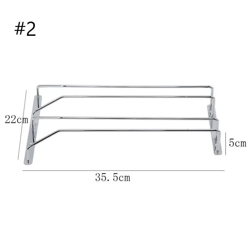 New Red Wine Glass Goblets Hanger Rack Upside Down Stemware Home Bar Pub Holder Stainless Steel Shelf Organizer