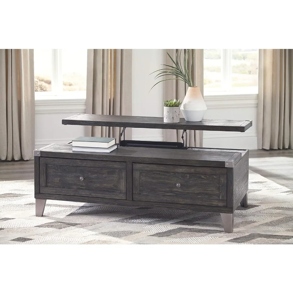 Ashley Furniture Signature Design-Todoe Lift Top Mesa de centro urbana, 0, cinza escuro