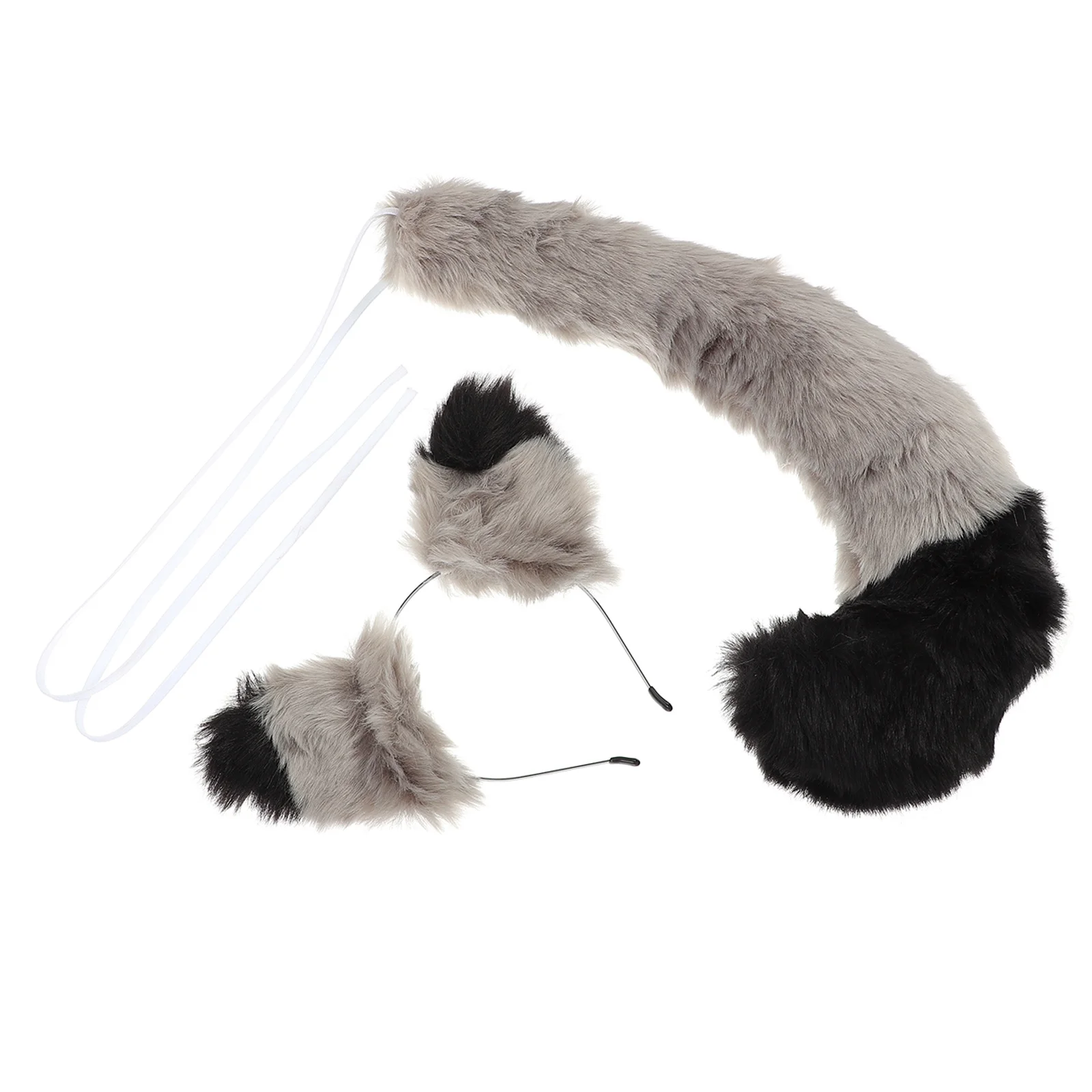 1 مجموعة الحيوان الأذن عقال الذيل المرحلة غطاء الرأس التصميم الإبداعي حزب الدعامة تأثيري لوازم عقال للحفلات