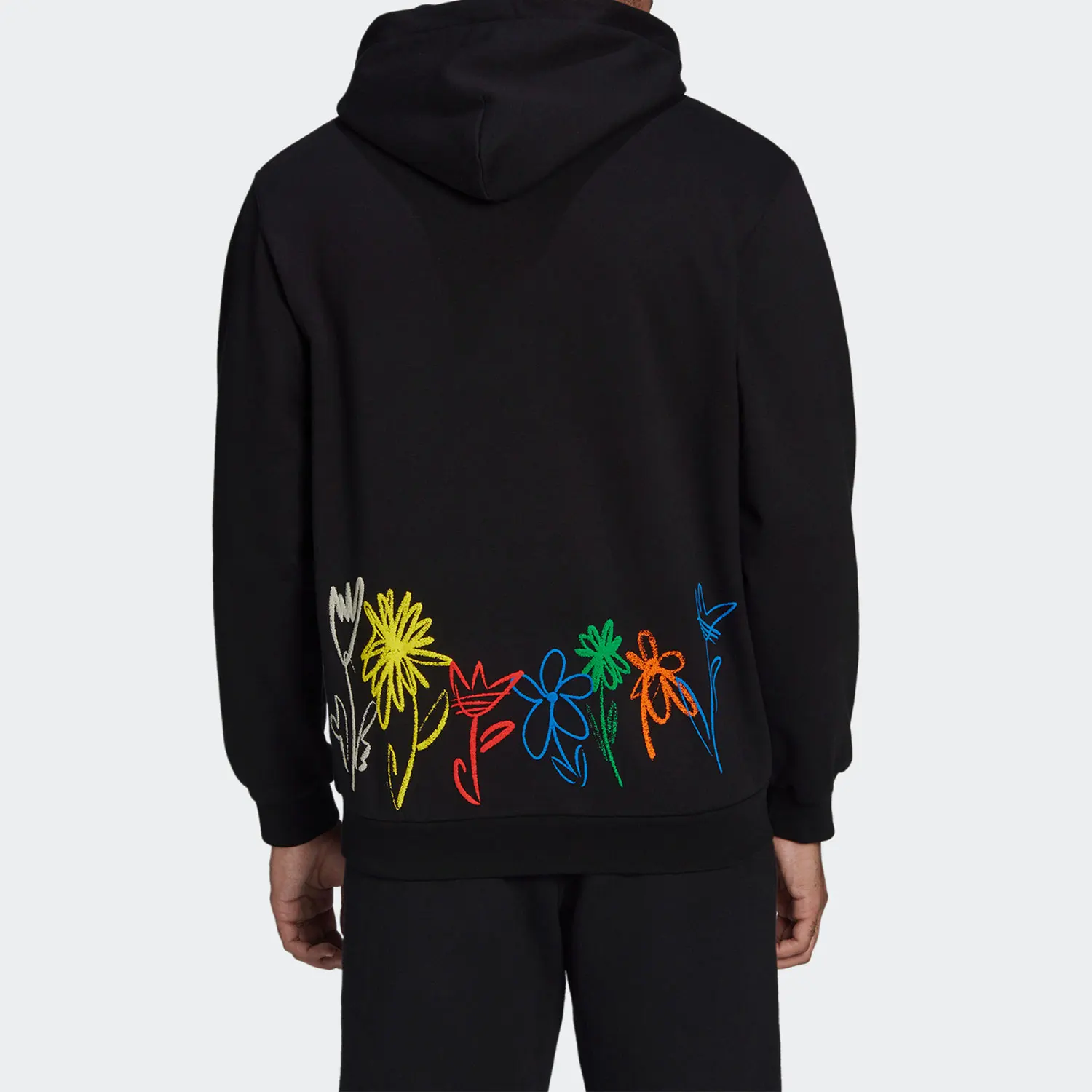 Adidas genuine clover hooded floral men's casual sports sweatshirt HI3304