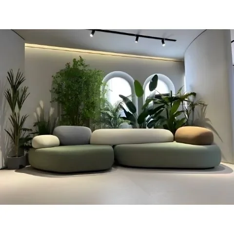 Modern minimalist master design creative personality pebble small modular combination special-shaped fabric sofa