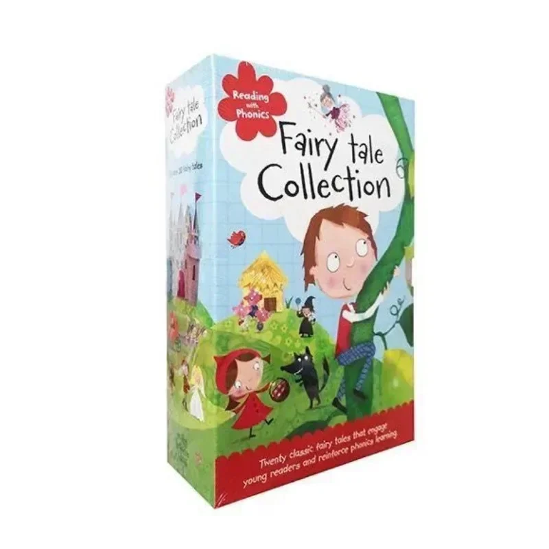 

20 Books Reading with Phonics Fairy Tale Collection Kids English Picture Book Snow White Early Education Story BooksBooks