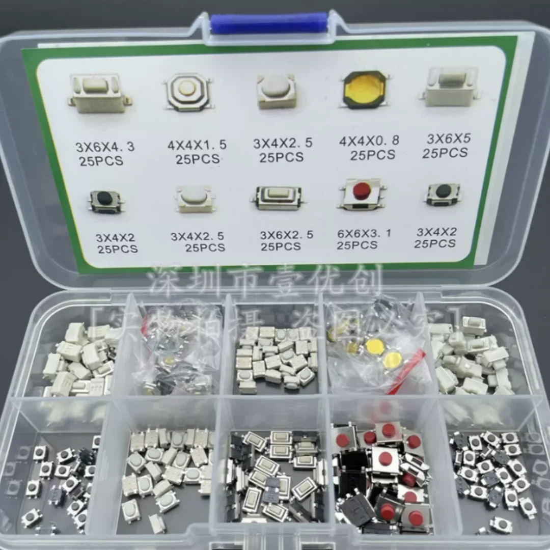 10 Types Car Remote Control Key Switch Button Kit SMD Tact Switch Buttons 4*4 3*6 Mini Keys