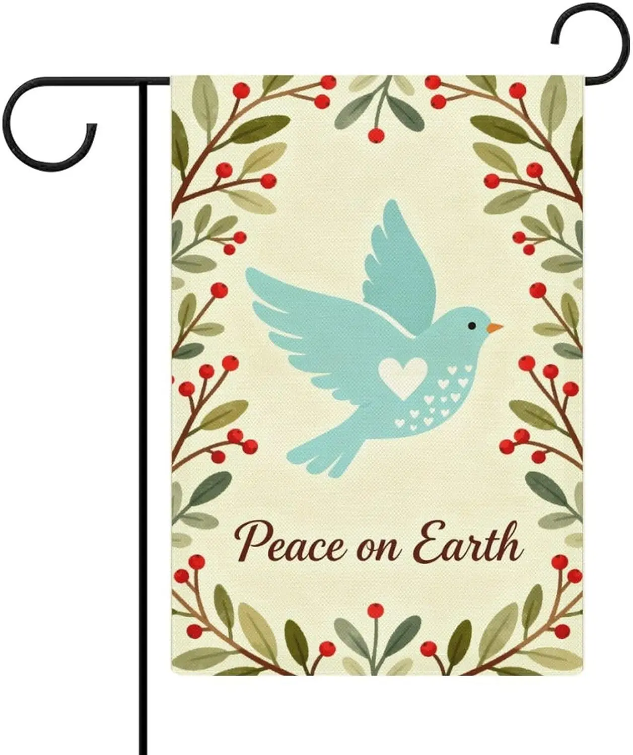 Vibrant Peace On Earth Garden Flag 12x18 Inch, Double Sided Outdoor Sign for Home Farmhouse Yard Decoration IIX WZZ