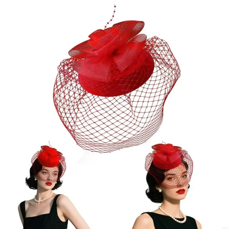 2026 New Stylish Mesh Hairpin Hat Top Decoration Headdress With Sturdy Clip For Adults Special Occasion Outdoor Event