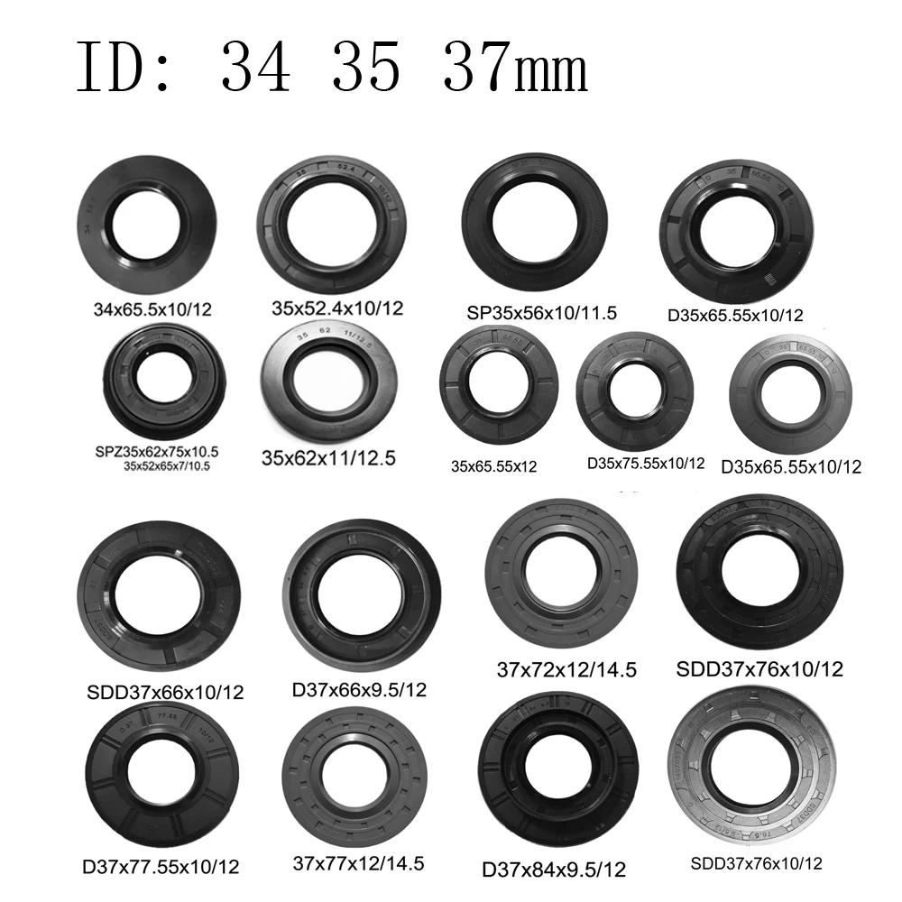 1PC ID 34 35 37mm OD 52.4 56 62 65.5 66 72 76 76.5 77 84mm Buah Bagian Perbaikan Segel Oli Tangki Air  untuk Mesin Cuci Drum Rol