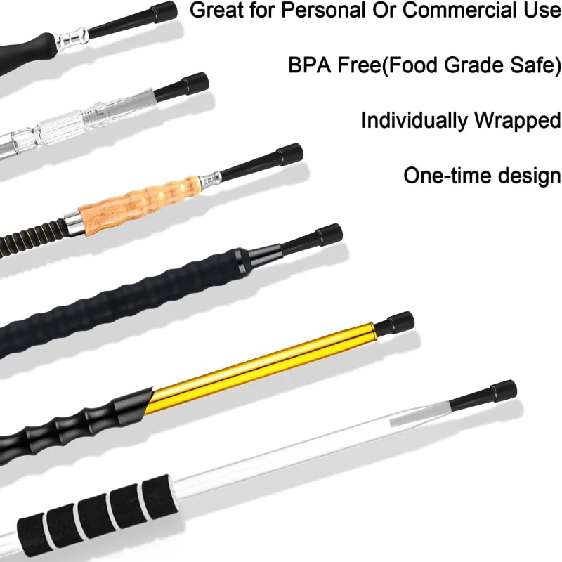 أطراف فم الشيشة السوداء للاستعمال مرة واحدة خالية من مادة BPA لشيشا تشيتشا للنادي/الحفلة/الصالة