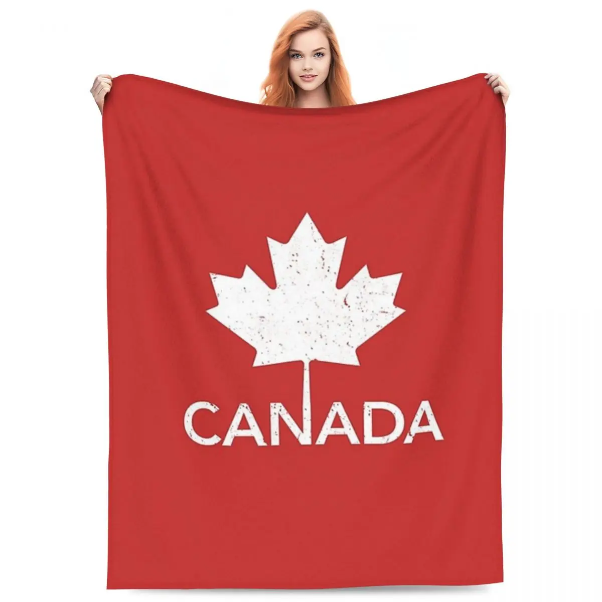 

Canada Flag National Culture Blanket Fleece Sofa Breathable Throw Blankets for Home Bedroom Travel Throws Bedspread Quilt