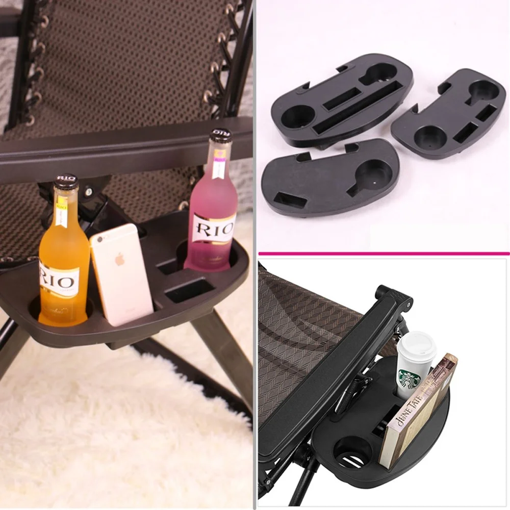 Zero Gravity Chair Tray, Lounge Cup Holder for Zero Gravity Chair Large Utility Clip on Chair Table/Tray for Carrying