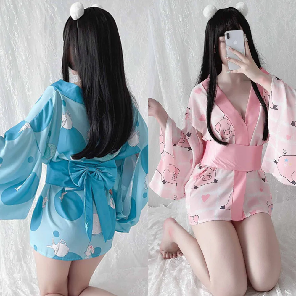 2024 New Sexy Nightdress Cosplay Japanese Kimono Cute Women's Underwear Girls Sexy Outfit Babydoll Erotic Role Play Costume