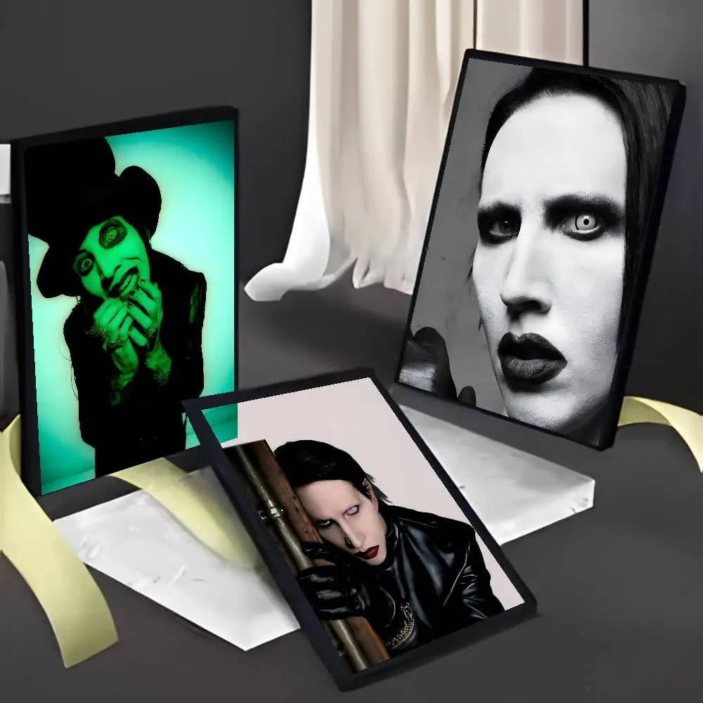 ملصق مارلين مانسون ملصق فني مع مطبوعات هدية تزيين غرفة النوم وغرفة المعيشة