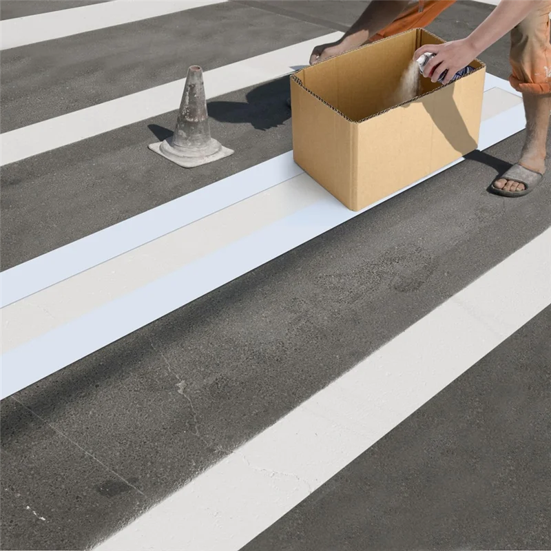 ABBP-Parking Lot Line Stencil Foldable Reusable Line Stencil Template With Paper Box For Parking Lot And Pavement Lines