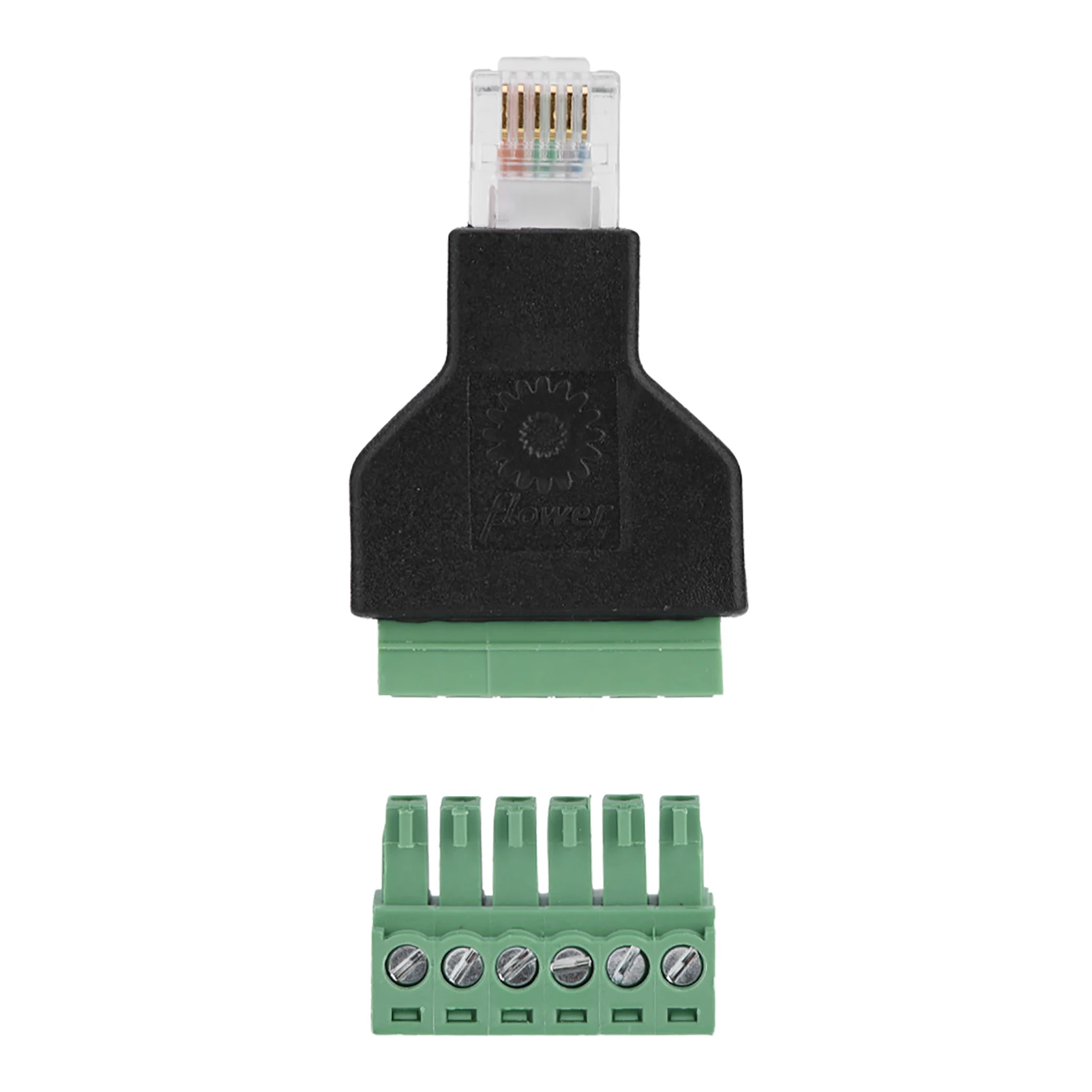 1 Buah Konektor Adaptor Terminal Sekrup 6 Pin Jantan ke Ethernet RJ12 6P6C