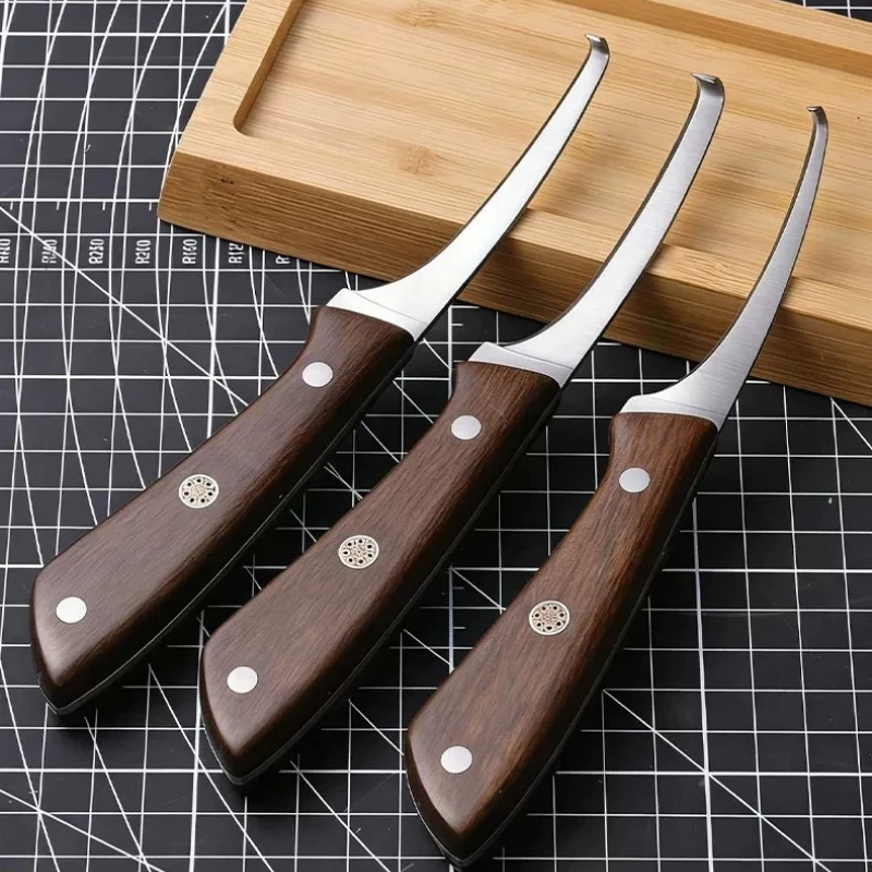 1PC Wood Carving Hook Knife Stainless Steel Sharp Curved Blade for Agarwood Incense DIY Woodworking Craft Tool