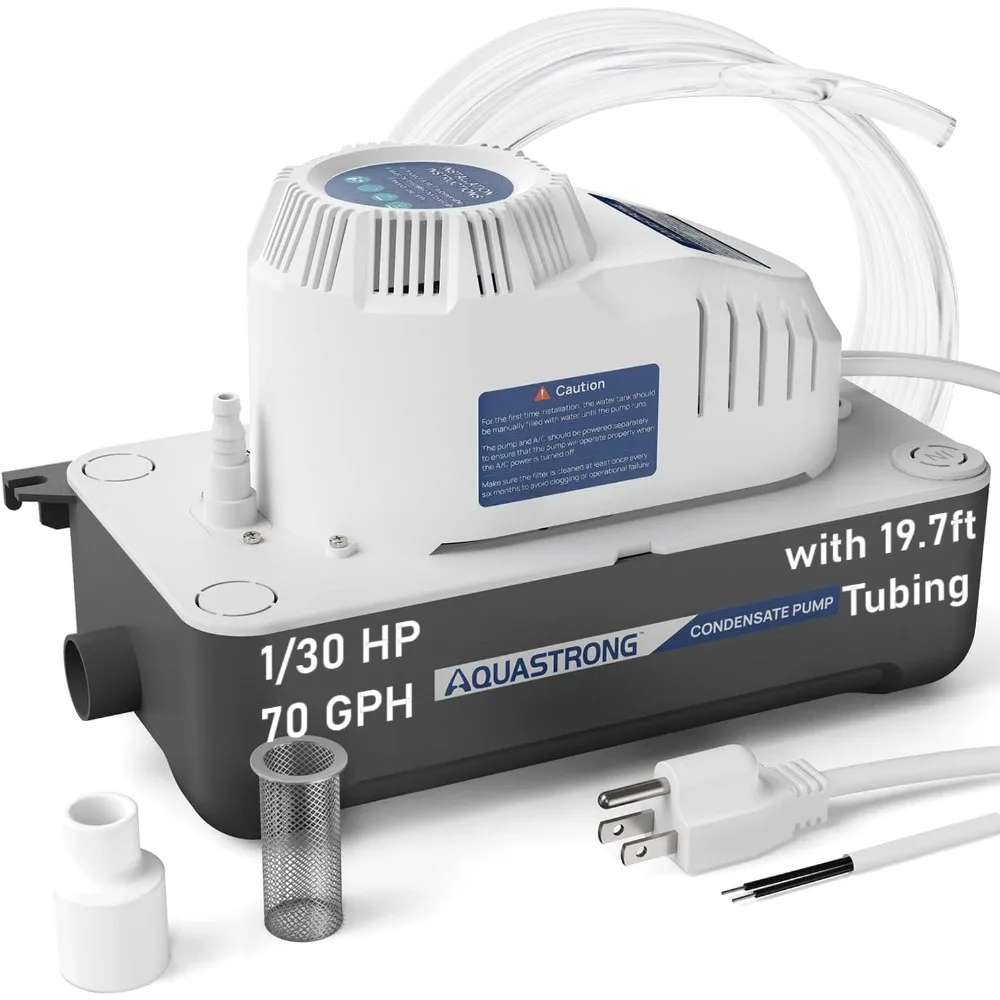USA Stock 115V 70GPH HVAC Condensate Pump with Safety Switch, 19.7ft Tubing, 3.3' Power Cord Hot Sale
