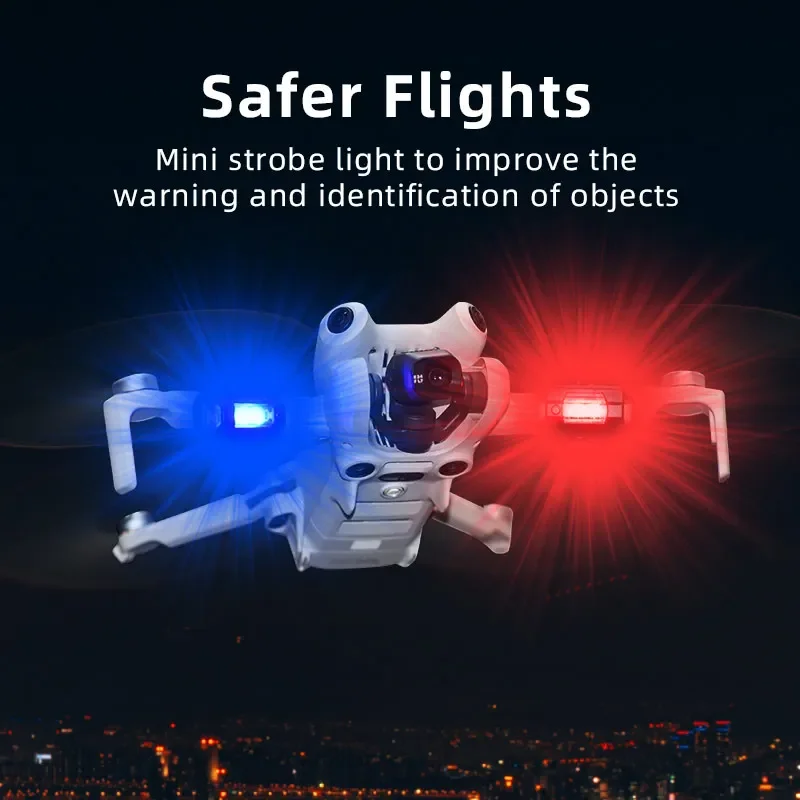 Night Lights for DJI NEO/Mavic Air 2/Mini 3 Pro/Mini 2/Mini/2/Pro/Air/Spark/FIMI X8SE/FIMI Mini Drone Warning Light Strobe Light